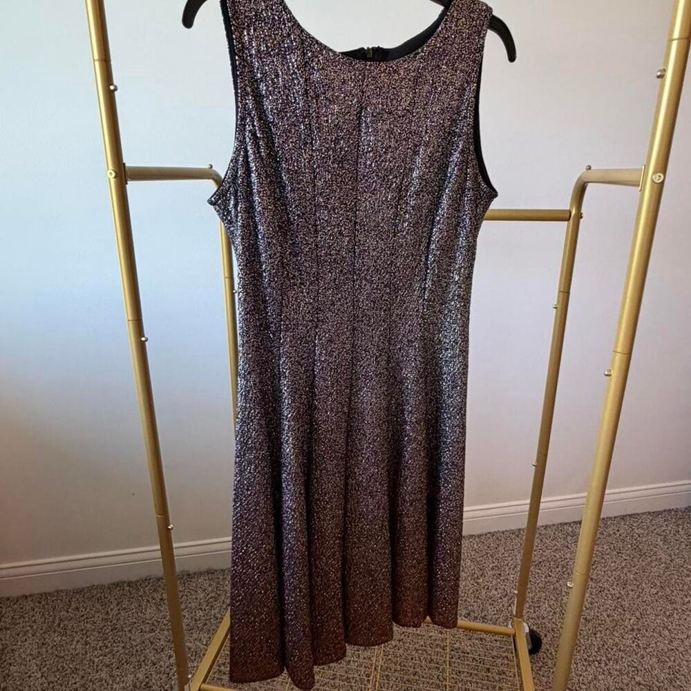 MSK Metallic Gold/Silver ombre Women's Dress